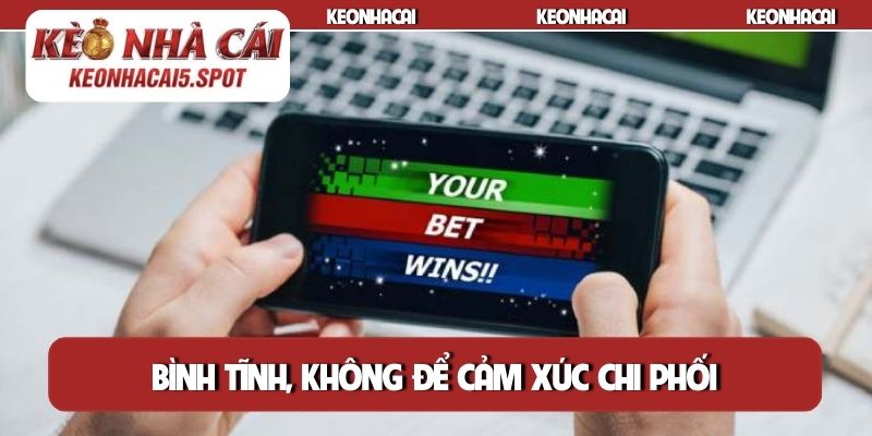 Bình tĩnh, không để cảm xúc chi phối
