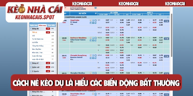 Cách né kèo dụ là hiểu các biến động bất thường
